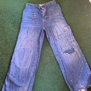 Free People “painter” inspired distressed jeans